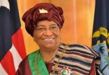 ELLEN JOHNSON SIRLEAFF la présidente sortante du LIBERIA laisse la place a son successeur