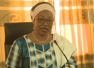 8 mars 2018: La ministre Laurence Ilboudo / Marshall invite à la retenue et au recueillement