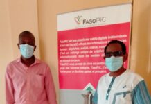 Oumar Toguyeni dans les locaux de FasoPiC burkina-vice-president-essakane-fasopic