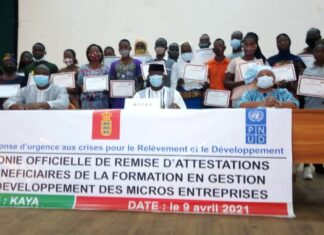 Projet «Funding Windows 2019»: 300 jeunes formés au Centre-Nord