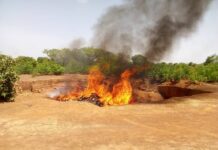 Province du Nahouri : une quantité importante de drogue et des produits psychotropes de type amphétamines incinérés DES-PRODUITS-INCINERES-A-PO