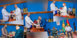 Coopération bilatérale : cinq (5) nouveaux Ambassadeurs remettent les Copies figurées de leurs Lettres de créance au Chef de la diplomatie burkinabè
