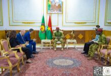 Le Capitaine Ibrahim TRAORÉ reçoit l’Ambassadeur de l’Union européenne en fin de mission